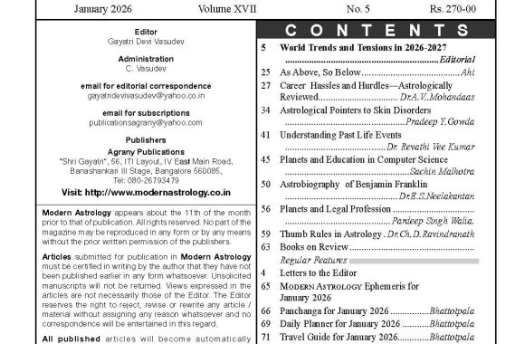 January 26 contents page
